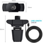 Caméra Webcam USB 1080P HD Mégapixels Capteur CMOS avec Micro pour Ordinateur PC et Ordinateurs Portables