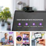 Caméra Webcam USB 1080P HD Mégapixels Capteur CMOS avec Micro pour Ordinateur PC et Ordinateurs Portables