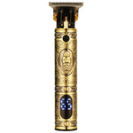 VGR V-228 Tondeuse à Cheveux Rétro Gravée USB 5W avec Affichage Numérique LED, V-228 (Bronze), V-228 (Argent)
