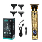 VGR V-228 Tondeuse à Cheveux Rétro Gravée USB 5W avec Affichage Numérique LED, V-228 (Bronze), V-228 (Argent)