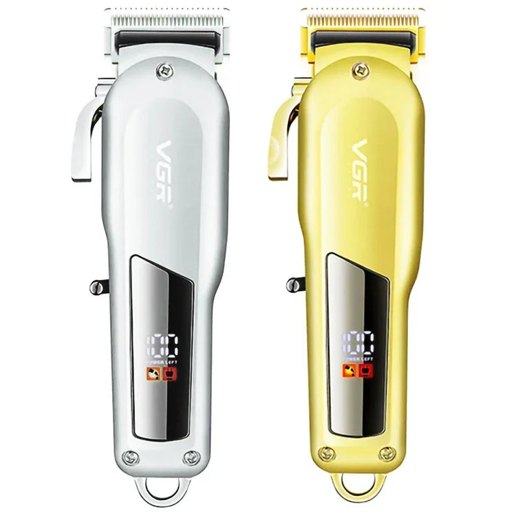 VGR V-278 Tondeuse Électrique Métallique USB 10W avec Affichage Numérique LED, V-278 (Or), V-278 (Argent)