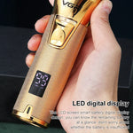 VGR V-280 Tondeuse à cheveux électrique métallique USB 10W avec écran numérique LED, V-280 (Or)