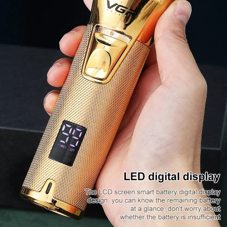VGR V-280 Tondeuse à cheveux électrique métallique USB 10W avec écran numérique LED, V-280 (Or)