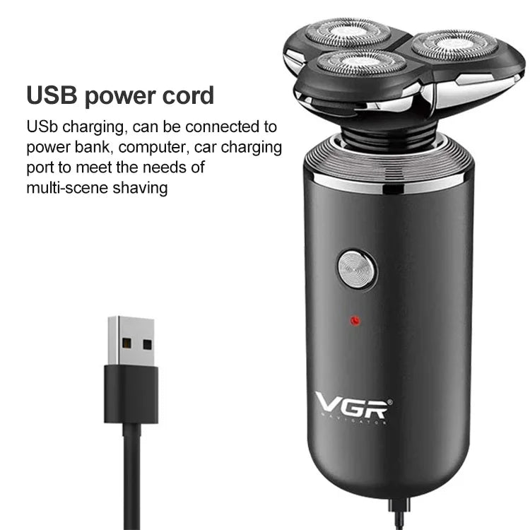 Rasoir électrique tridimensionnel flottant omnidirectionnel USB 5W VGR V-317, V-317