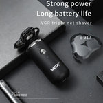 Rasoir électrique tridimensionnel flottant omnidirectionnel USB 5W VGR V-317, V-317