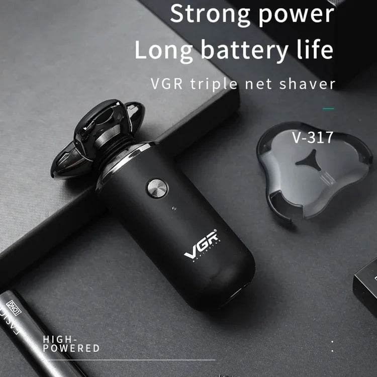Rasoir électrique tridimensionnel flottant omnidirectionnel USB 5W VGR V-317, V-317