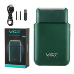 Rasoir électrique portable à mouvement alternatif USB 5W VGR V-390, V-390 (Noir), V-390 (Vert)