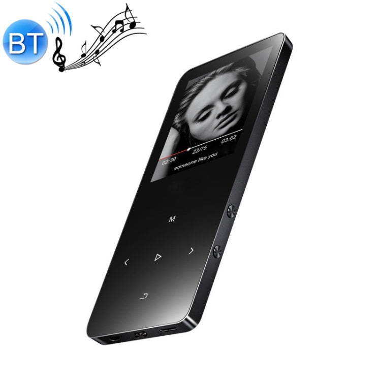 Lecteur MP3 MP4 Bluetooth métal à écran tactile 1,8 pouce, son HiFi, 8GB, X2, 16GB, noir, argent, or rose