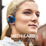 Casque Bluetooth NVAHVA MP3, Casque de sport sans fil MP3 avec radio FM, Écouteurs stéréo Carte TF MP3 Max 32 Go, mini-503 Noir, mini-503 Rouge, mini-503 Bleu, mini-503 Or
