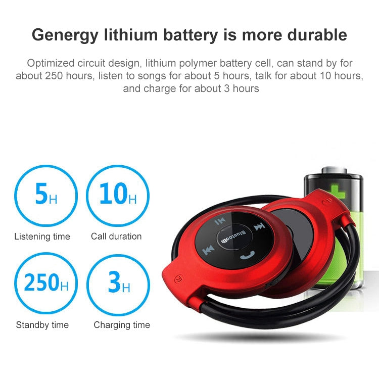 Casque Bluetooth NVAHVA MP3, Casque de sport sans fil MP3 avec radio FM, Écouteurs stéréo Carte TF MP3 Max 32 Go, mini-503 Noir, mini-503 Rouge, mini-503 Bleu, mini-503 Or