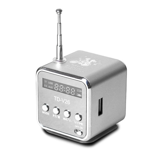 Enceintes portables avec radio FM mini multifonction, enceintes USB pour ordinateur portable, support TV téléphone, lecteur MP3 carte SD/TF