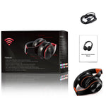 Tourya B7 Casque sans fil Bluetooth pliable avec microphone, B7 (Noir Rouge), B7 (Noir Bleu)