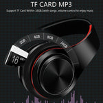 Tourya B7 Casque sans fil Bluetooth pliable avec microphone, B7 (Noir Rouge), B7 (Noir Bleu)