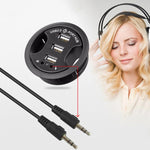 Hub USB 2.0 à 3 ports avec prise audio 3,5 mm et microphone