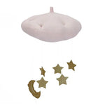 Mobile de plafond pour chambre de bébé décoration de fête nuages lune étoiles décorations suspendues décoration chambre d'enfant pour literie bébé