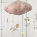 Mobile de plafond pour chambre de bébé décoration de fête nuages lune étoiles décorations suspendues décoration chambre d'enfant pour literie bébé