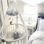 Mobile de plafond pour chambre de bébé décoration de fête nuages lune étoiles décorations suspendues décoration chambre d'enfant pour literie bébé