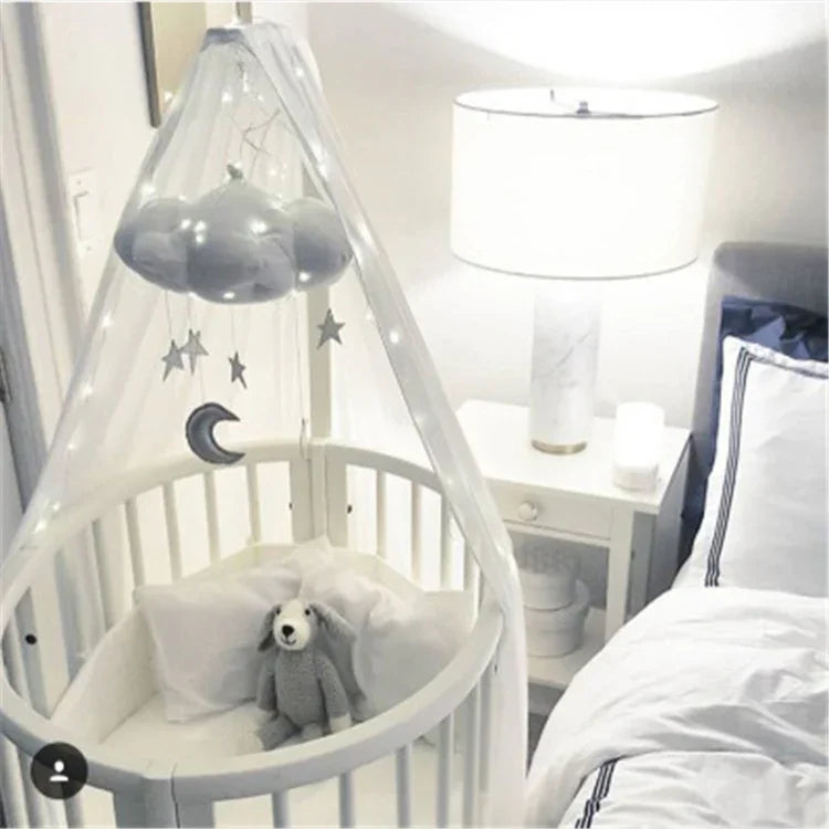 Mobile de plafond pour chambre de bébé décoration de fête nuages lune étoiles décorations suspendues décoration chambre d'enfant pour literie bébé