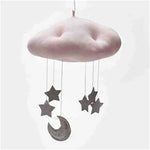 Mobile de plafond pour chambre de bébé décoration de fête nuages lune étoiles décorations suspendues décoration chambre d'enfant pour literie bébé