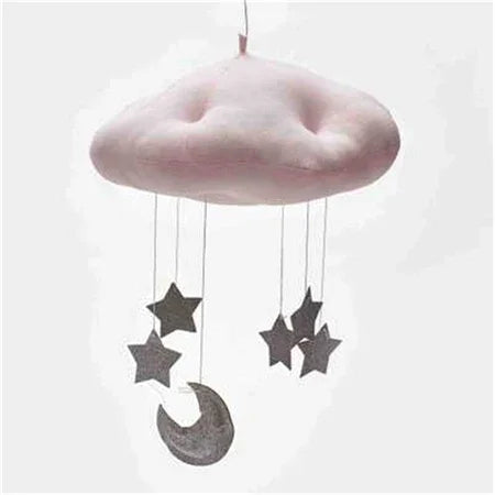 Mobile de plafond pour chambre de bébé décoration de fête nuages lune étoiles décorations suspendues décoration chambre d'enfant pour literie bébé