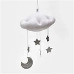 Mobile de plafond pour chambre de bébé décoration de fête nuages lune étoiles décorations suspendues décoration chambre d'enfant pour literie bébé