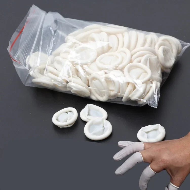 50 PCS Doigts En Caoutchouc Antistatique Jetables Latex D'extension De Sourcils Gants Pratiques Hors Outil D'extension De Cils Accessoires, Latex