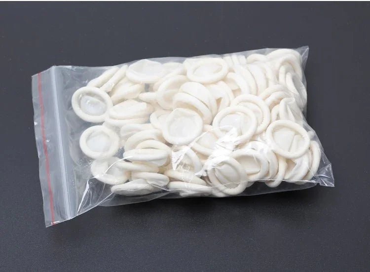 50 PCS Doigts En Caoutchouc Antistatique Jetables Latex D'extension De Sourcils Gants Pratiques Hors Outil D'extension De Cils Accessoires, Latex