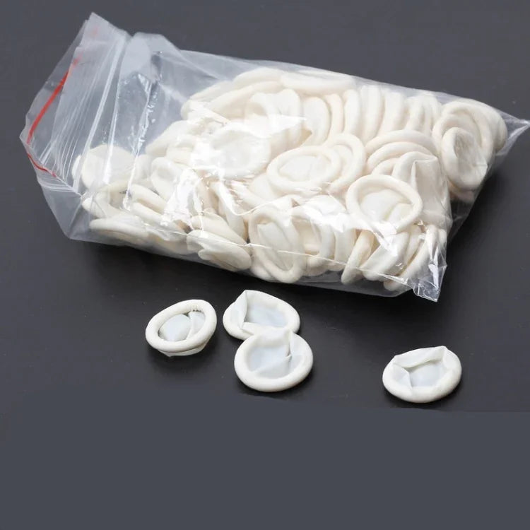 50 PCS Doigts En Caoutchouc Antistatique Jetables Latex D'extension De Sourcils Gants Pratiques Hors Outil D'extension De Cils Accessoires, Latex