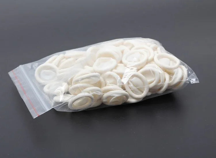 50 PCS Doigts En Caoutchouc Antistatique Jetables Latex D'extension De Sourcils Gants Pratiques Hors Outil D'extension De Cils Accessoires, Latex