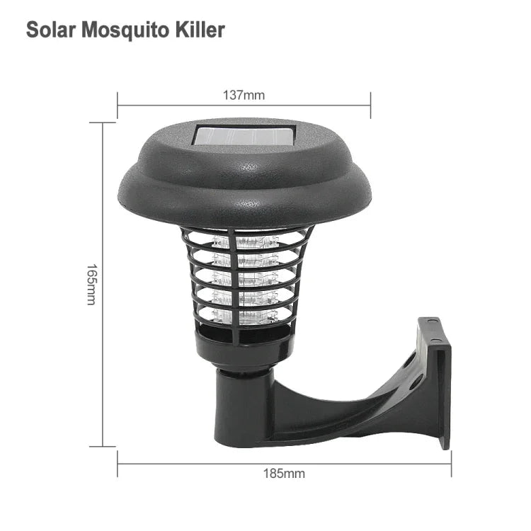 Lampe Solaire LED Anti-Moustique, Anti-Insectes, Anti-Nuisibles UV pour Extérieur, Jardin, Pelouse, Paysage