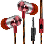 Écouteurs Filaire Métal Super Bass Casque Audio Intra-Auriculaire Sport avec Micro pour Xiaomi Samsung Huawei