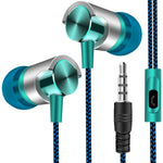 Écouteurs Filaire Métal Super Bass Casque Audio Intra-Auriculaire Sport avec Micro pour Xiaomi Samsung Huawei