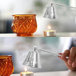 Masque de bougie en argent chromé brillant, éteignoir de bougie, bougie parfumée, accessoires pour bougies, masque de bougie