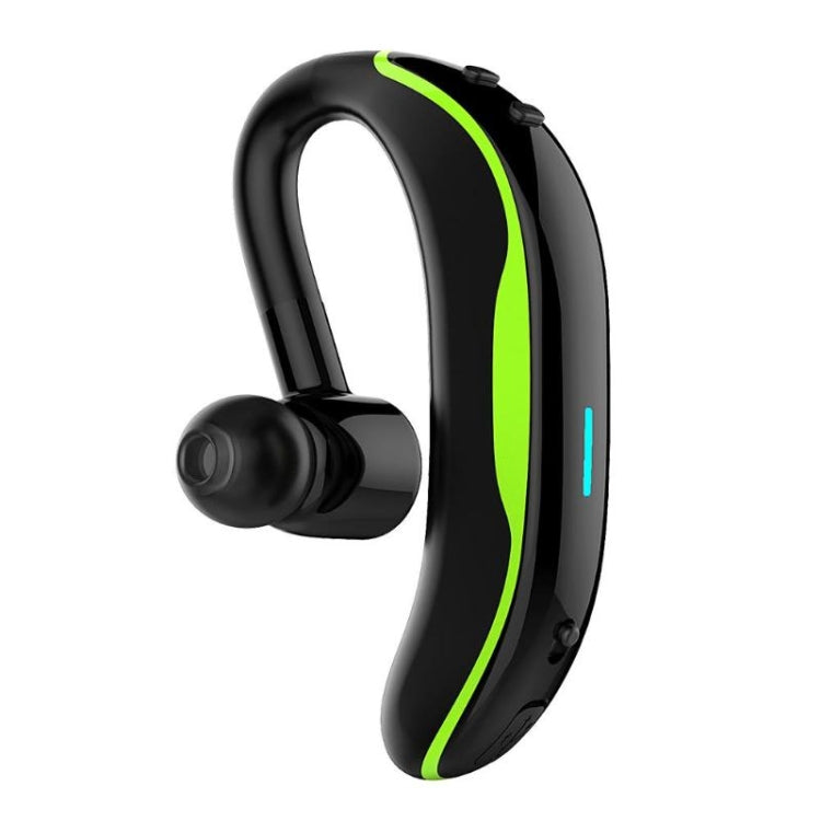 Écouteur Bluetooth mains-libres à crochet d'oreille sans fil avec microphone, noir-gris, noir-rouge, noir-vert