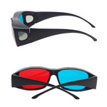 Lunettes 3D rouge bleu Anaglyphe Lunettes 3D à monture pour vision stéréoscopique de jeux et films Lunettes dimensionnelles en plastique, rouge bleu