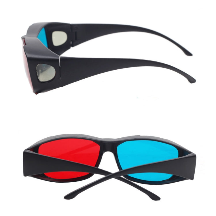 Lunettes 3D rouge bleu Anaglyphe Lunettes 3D à monture pour vision stéréoscopique de jeux et films Lunettes dimensionnelles en plastique, rouge bleu