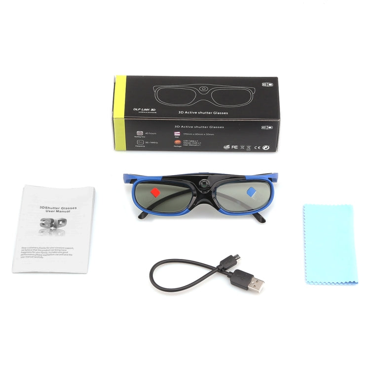 Lunettes 3D DLP à obturateur actif à batterie universelle 96-144Hz pour projecteur de cinéma maison XGIMI Optoma Acer Viewsonic TV 3D