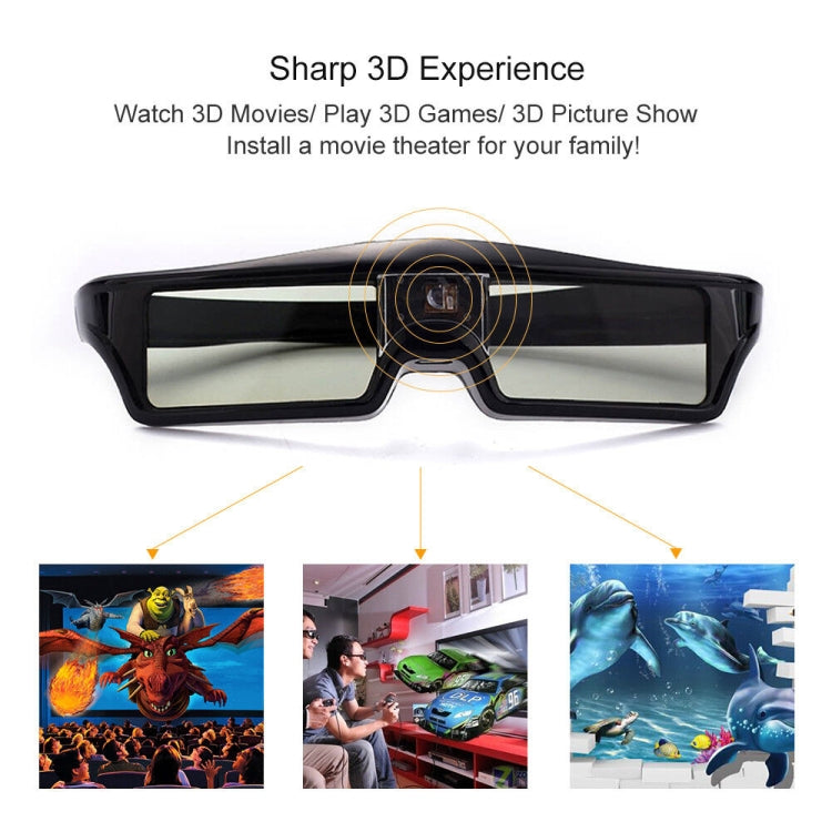 Lunettes 3D actives DLP-Link pour projecteurs BenQ Z4/H1/G1/P1 LG, NUTS, Acer, Optoma DLP-LINK