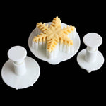 Lot de 6 moules à gâteaux en fondant Motif flocons de neige, Moule à flocons de neige fins