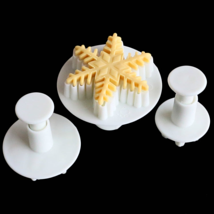 Lot de 6 moules à gâteaux en fondant Motif flocons de neige, Moule à flocons de neige fins