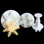 Lot de 6 moules à gâteaux en fondant Motif flocons de neige, Moule à flocons de neige fins