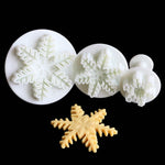 Lot de 6 moules à gâteaux en fondant Motif flocons de neige, Moule à flocons de neige fins