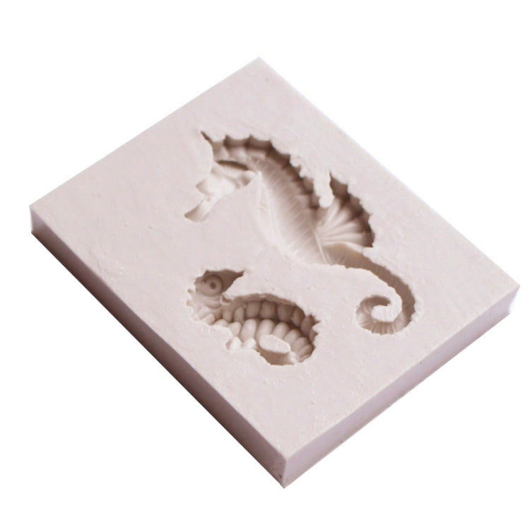 2 moules en silicone pour la modélisation de l'hippocampe, pour fondants, gâteaux, chocolats, outils de cuisson, forme d'hippocampe (rose), forme d'hippocampe (gris)