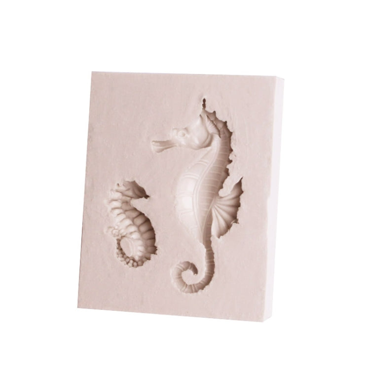 2 moules en silicone pour la modélisation de l'hippocampe, pour fondants, gâteaux, chocolats, outils de cuisson, forme d'hippocampe (rose), forme d'hippocampe (gris)
