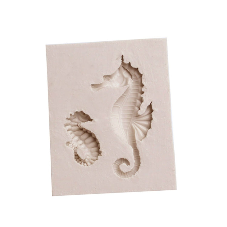 2 moules en silicone pour la modélisation de l'hippocampe, pour fondants, gâteaux, chocolats, outils de cuisson, forme d'hippocampe (rose), forme d'hippocampe (gris)