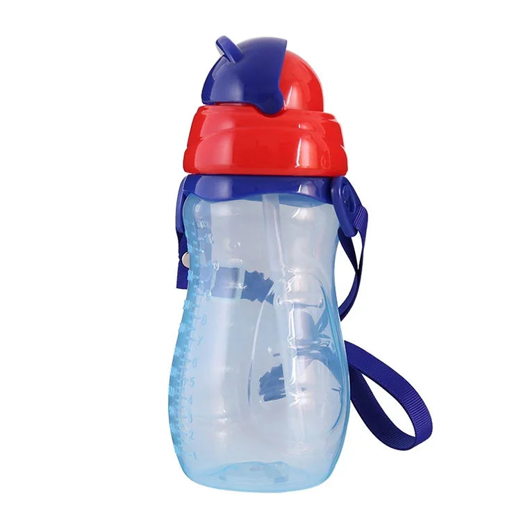 Biberon d'eau pour bébé avec paille, portable, motif dessin animé, tasses d'apprentissage, gourdes de sport, tasses d'alimentation pour bébé