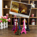 Pince Porte-Photo Tour Eiffel Miniature Support de Carte Cadeau Déco Maison, Livraison Couleur Aléatoire, Porte-Cartes Forme Tour Eiffel