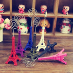 Pince Porte-Photo Tour Eiffel Miniature Support de Carte Cadeau Déco Maison, Livraison Couleur Aléatoire, Porte-Cartes Forme Tour Eiffel