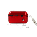 Haut-parleur récepteur radio FM portable rechargeable, support USB / carte TF / lecteur MP3