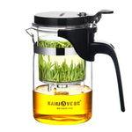 KAMJOVE Théière élégante à infusion de thé, théière de bureau pour fleurs, service à thé en verre résistant à la chaleur, K-200 400 ml, K-201 500 ml, K-202 750 ml, K-203 600 ml, K-204 600 ml, K-205 900 ml